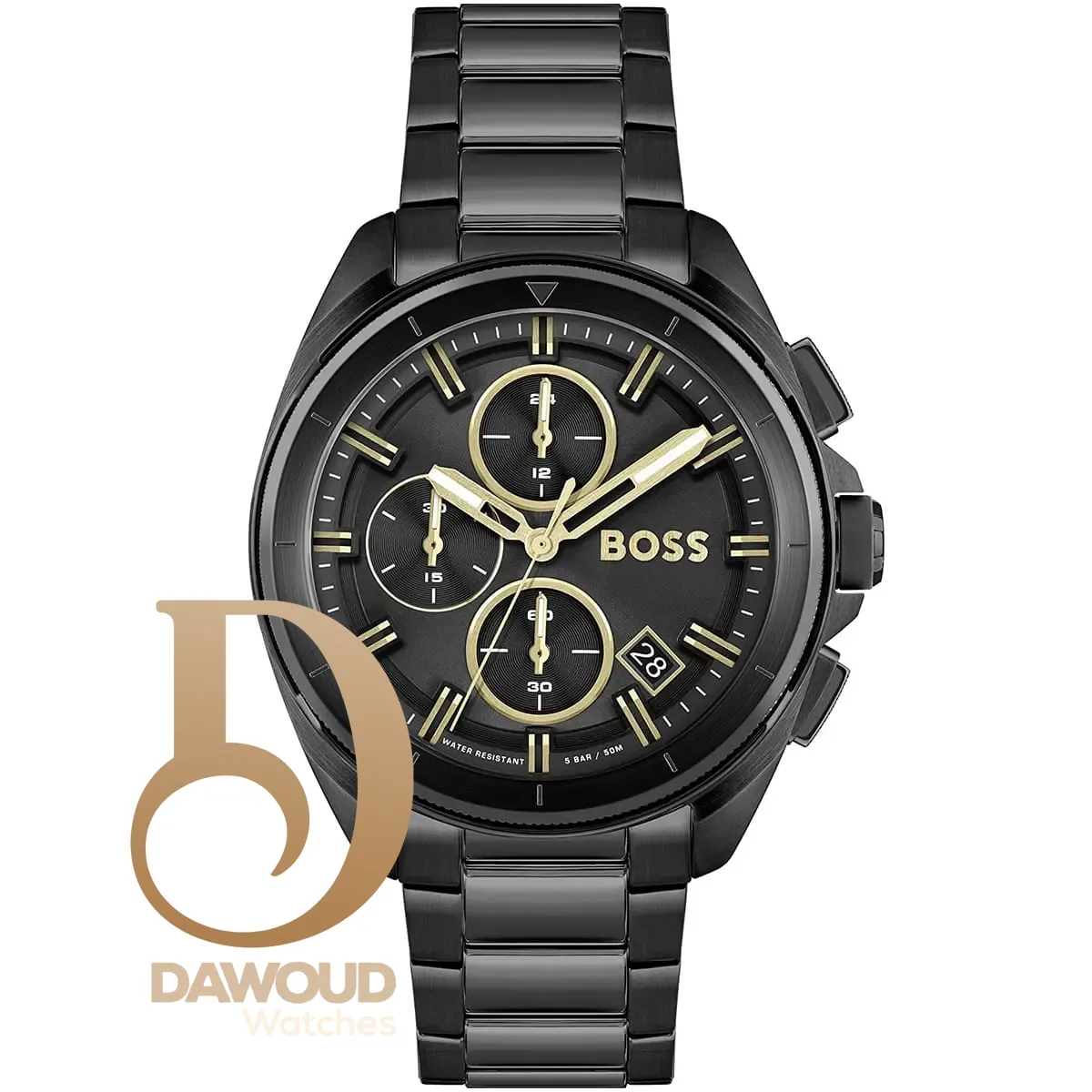 1513950-hugo-boss-watch-men-black-dial-metal-stainless-steel-strap-quartz-battery-analog-chronograph-volane ساعة هوجو بوس للرجال 1513950 - Image 1