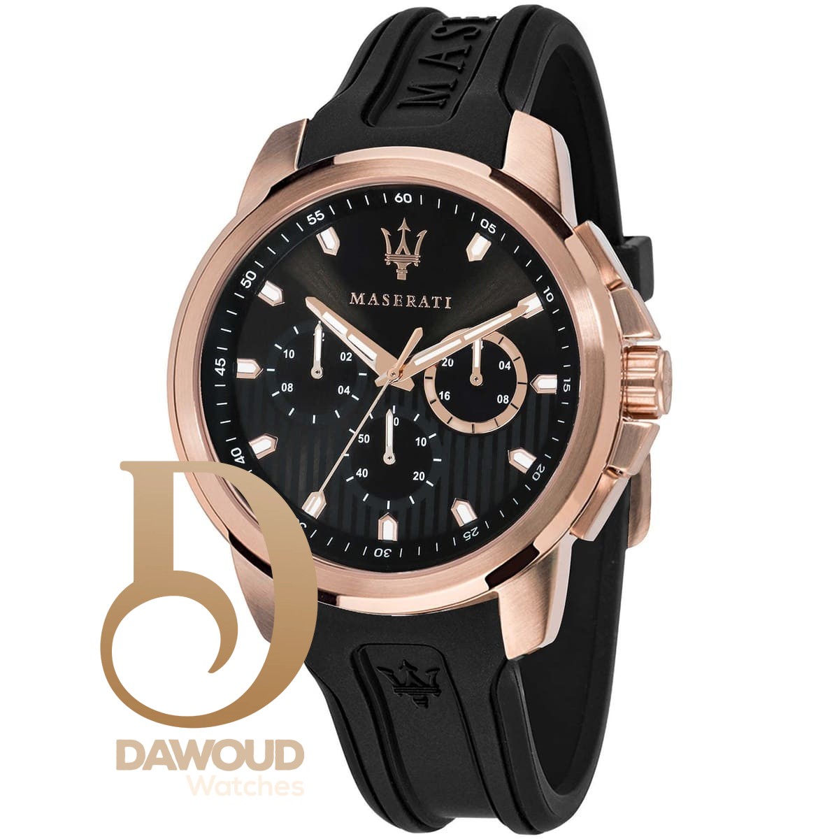 R8851123008-maserati-watch-quartz-chronograph-mens-dial-black-rubber-sfida ساعة مازيراتي للرجال R8851123008 - Image 1