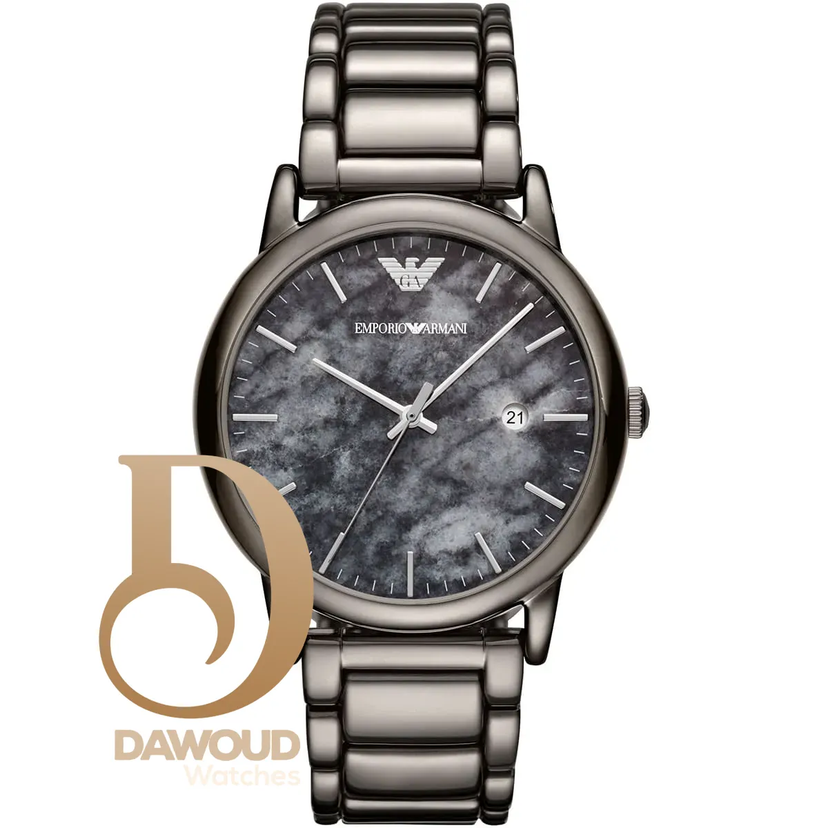 ar11155-emporio-armani-watch-men-marble-gray-dial-stainless-steel-metal-grey-strap-quartz-battery-analog-luigi ساعة امبوريو ارماني للرجال AR11155 - الصورة 1