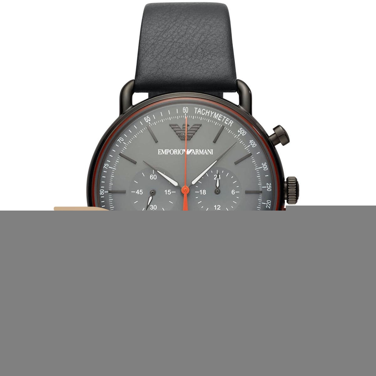 ar11168-emporio-armani-watch-men-black-leather-aviator ساعة امبوريو ارماني للرجال AR11168 - الصورة 1