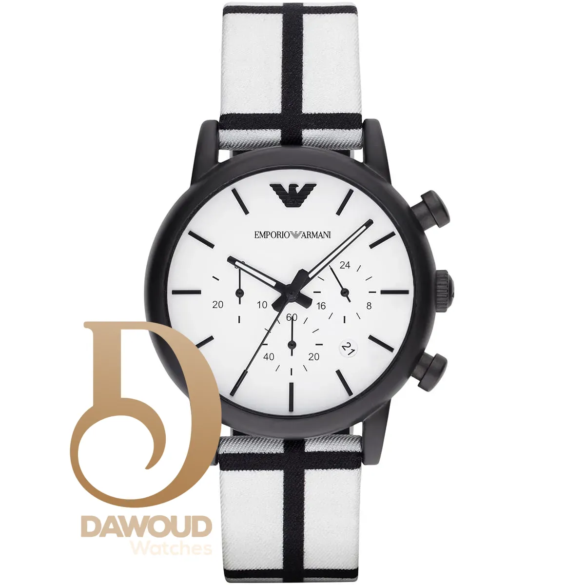 ar1859-emporio-armani-watch-men-white-dial-fibers-black-strap-quartz-battery-analog-chronograph-luigi-large ساعة امبوريو ارماني للرجال AR1859 - الصورة 1
