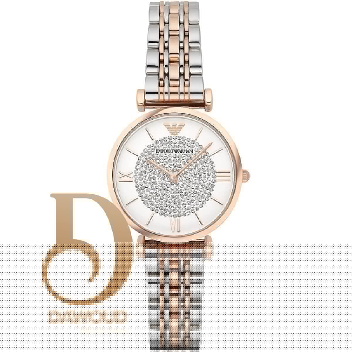 ar1926-emporio-armani-watch-women-silver-rose-gold-metal-stainless-steel-gianni-t-bar ساعة امبوريو ارماني للسيدات AR1926 - الصورة 1