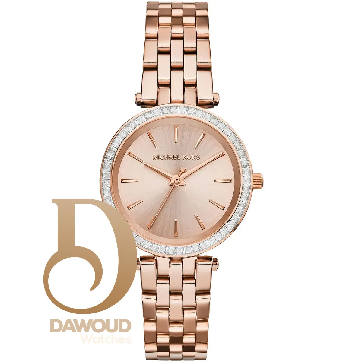 mk3366-michael-kors-watch-women-rose-gold-dial-metal-stainless-steel-strap-quartz-battery-analog-three-hand-darci-mini ساعة مايكل كورس للنساء MK3366 - Image 1