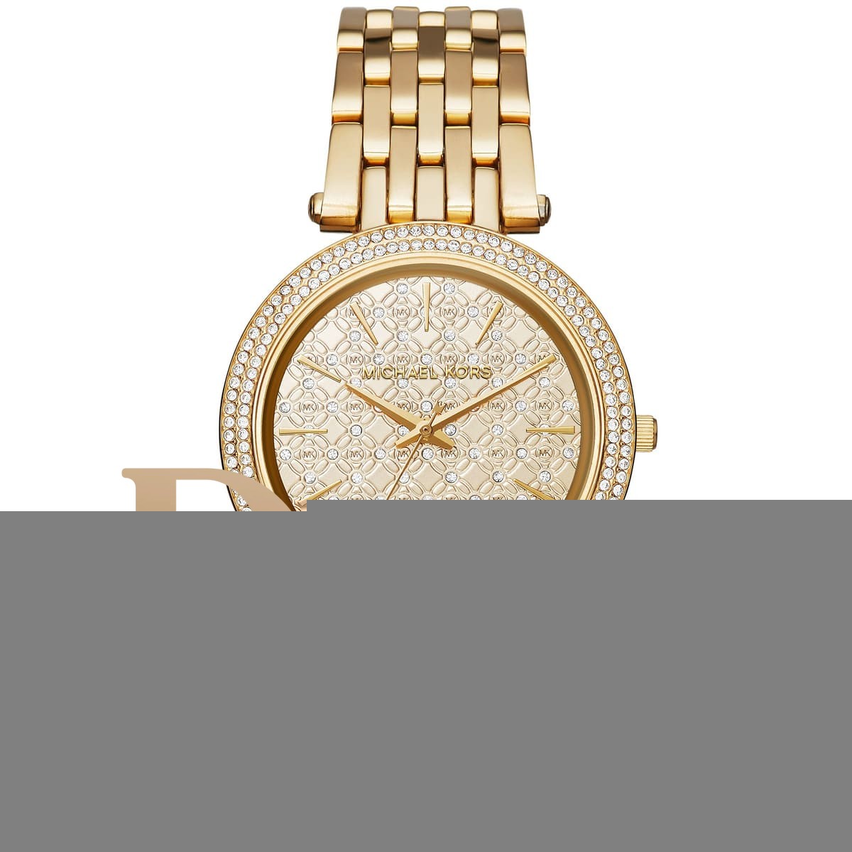 mk3398 michael kors watch women gold dial stainless steel metal golden strap quartz analog three hand darci