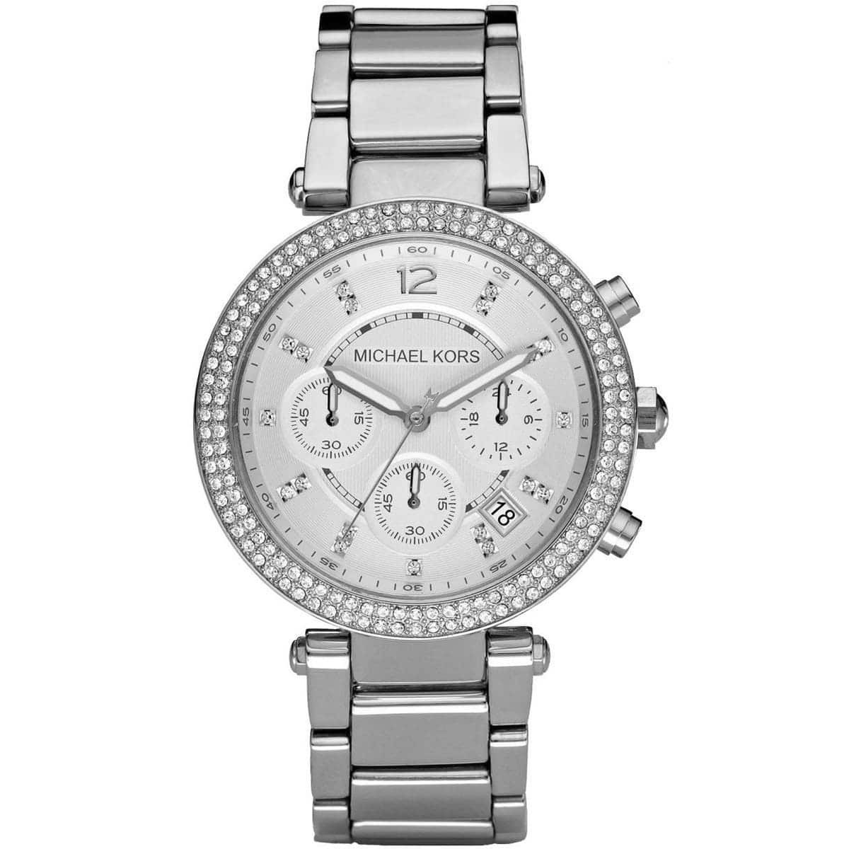 mk5353-michael-kors-watch-women-silver-metal-parker ساعة مايكل كورس للنساء MK5353 - الصورة 1