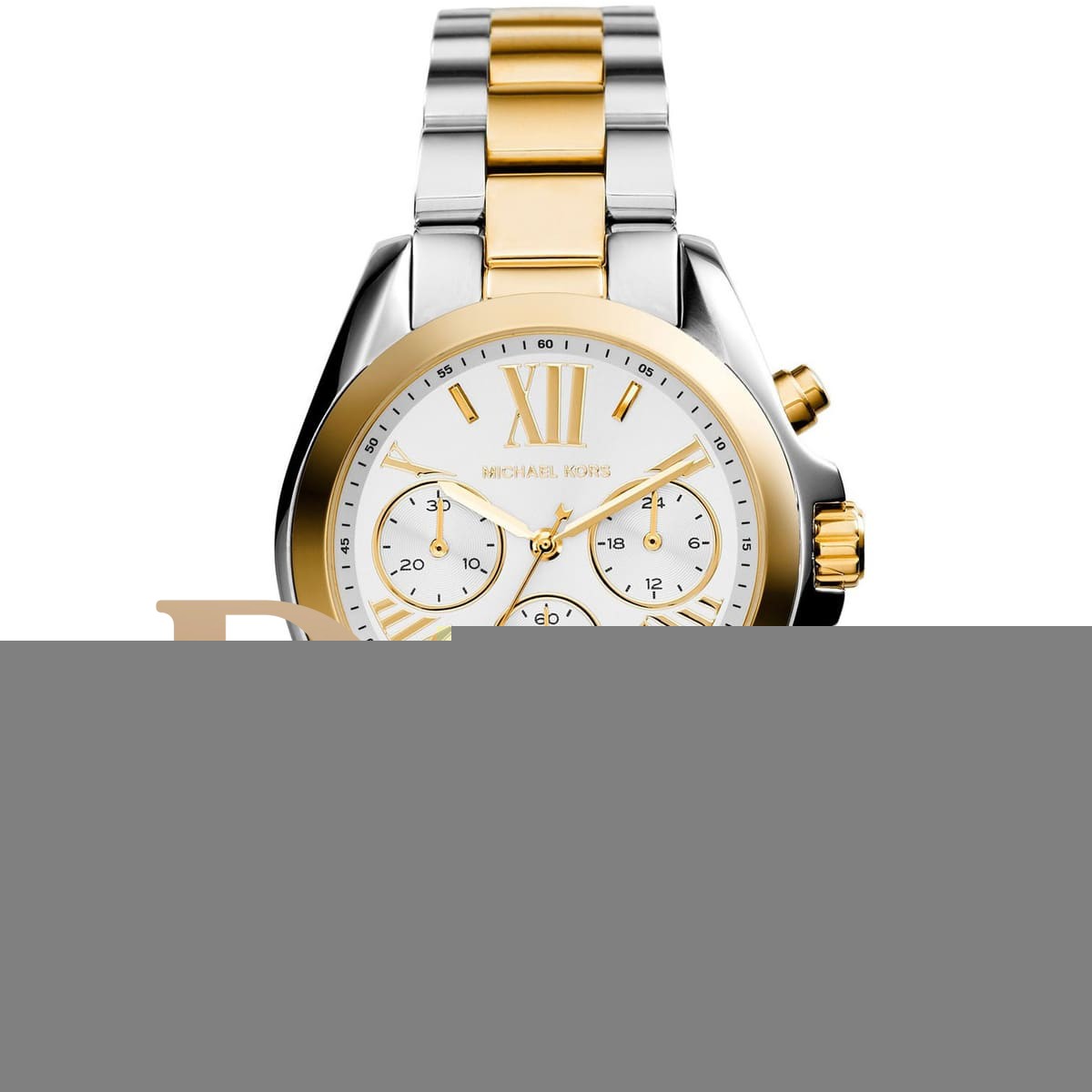 mk5974-michael-kors-watch-women-white-dial-stainless-steel-metal-silver-gold-two-tone-strap-quartz-analog-chronograph-bradshaw ساعة مايكل كورس للنساء MK5974 - الصورة 1
