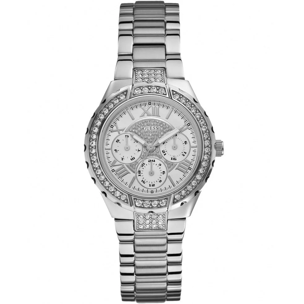 w0111l1-guess-watch-women-silver-metal-viva ساعة جيس للنساء W0111L1 - Image 1