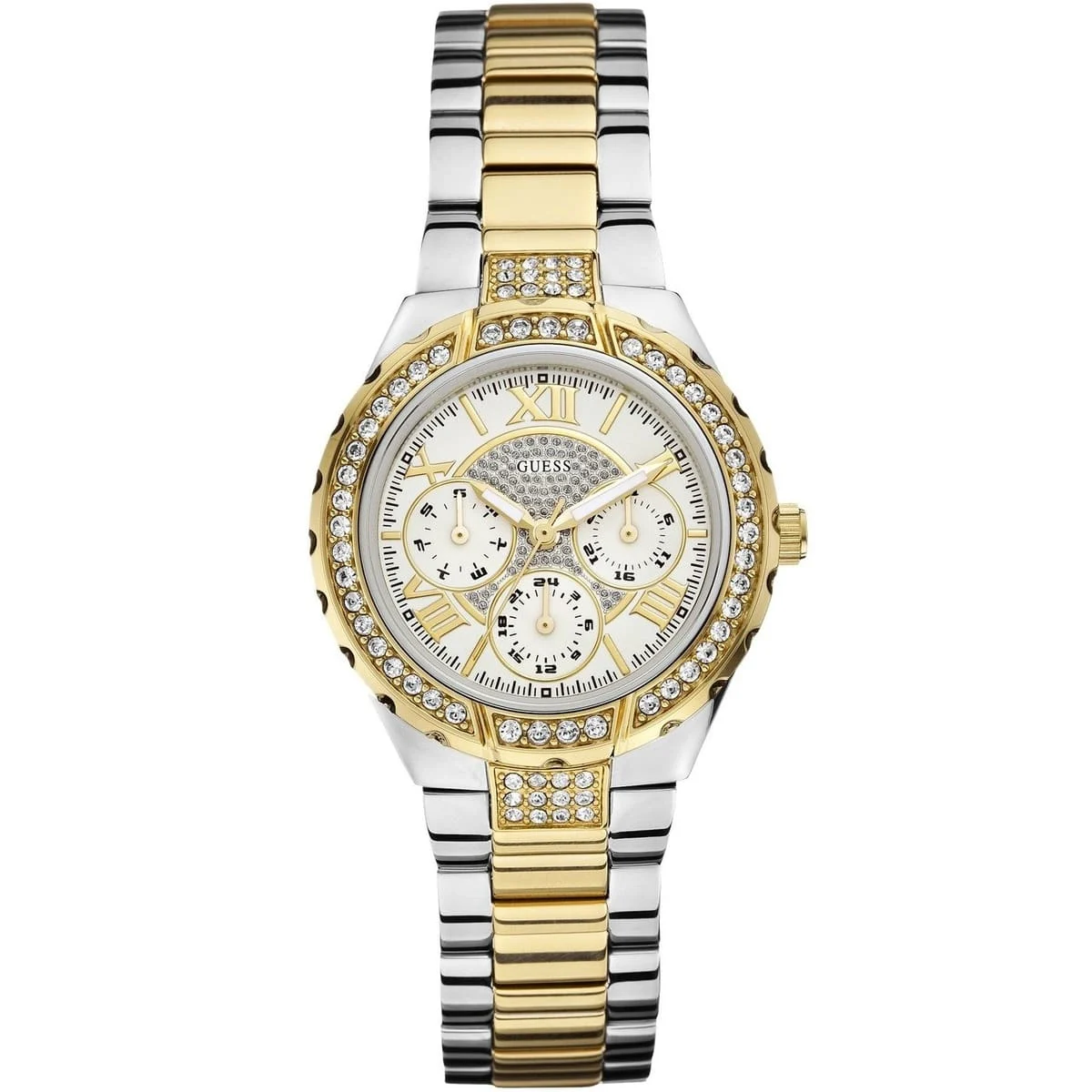 w0111l5-guess-watch-women-silver-gold-metal-viva ساعة جيس للنساء W0111L5 - الصورة 1