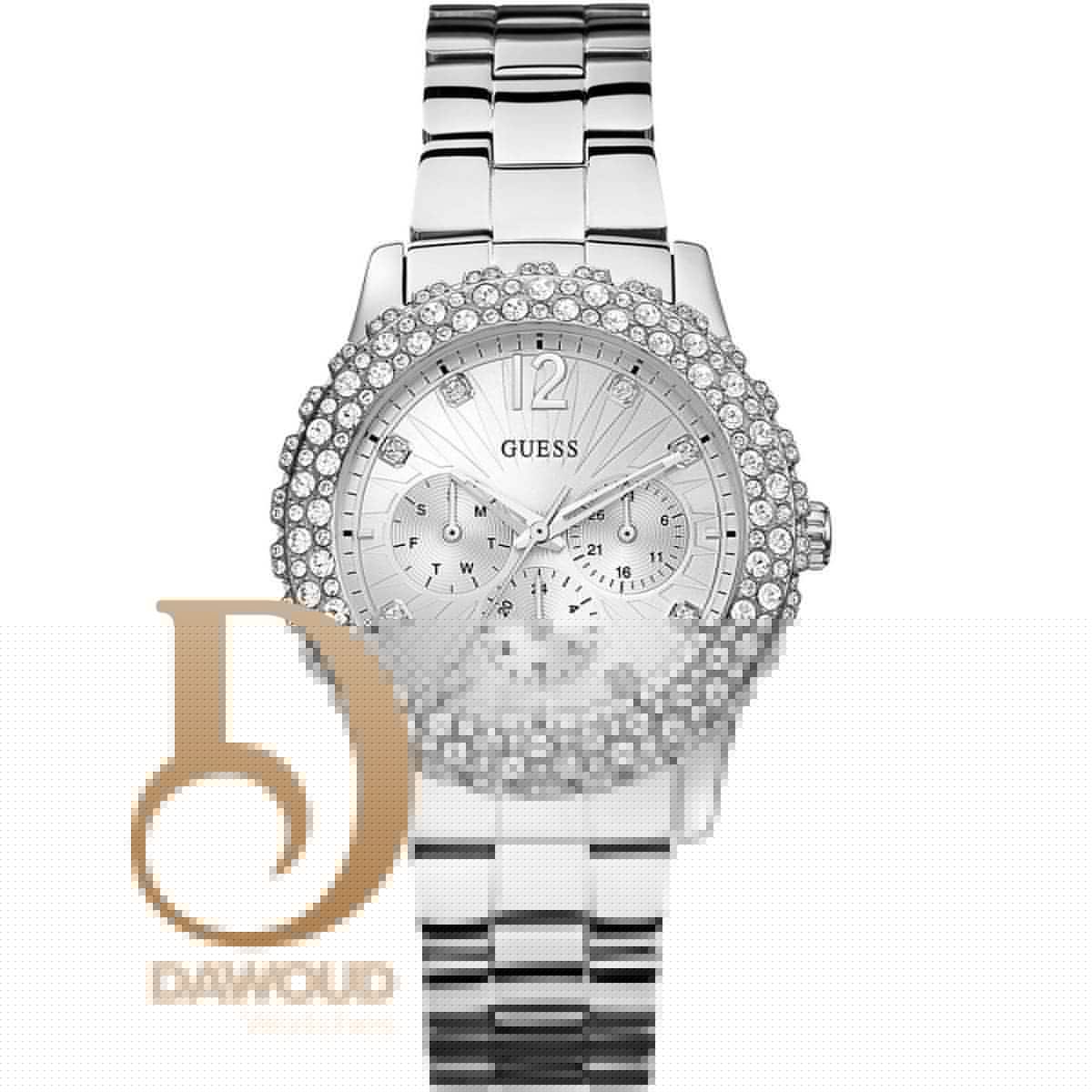 w0335l1-guess-watch-women-silver-metal-dazzler ساعة جيس للنساء W0335L1 - Image 1