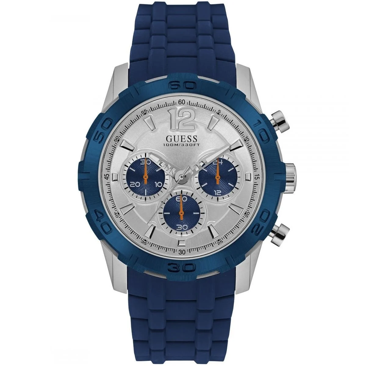 w0864g6-guess-watch-men-blue-rubber-caliber ساعة جيس للرجال W0864G6 - الصورة 1