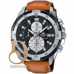 ساعة كاسيو اديفيس رجالية بنى جلد كرونوغراف