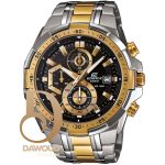 ساعة كاسيو اديفيس رجالية معدن فضى و ذهبى كرونوغراف