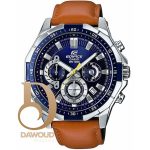 ساعة جلد بنى كاسيو اديفيس رجالية كرونوغراف