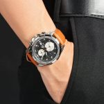 ساعة كاسيو اديفيس رجالية بنى جلد كرونوغراف - Image 4