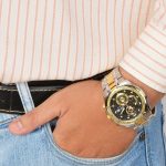 ساعة كاسيو اديفيس رجالية معدن فضى و ذهبى كرونوغراف - Image 6