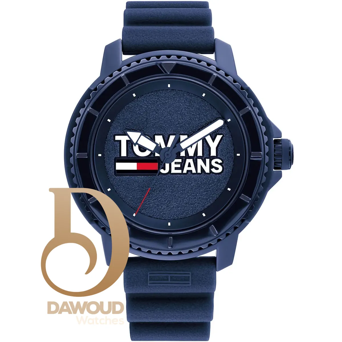 1792000-tommy-hilfiger-watch-jeans-men-blue-dial-rubber-strap-quartz-battery-analog-three-hand-tokyo ساعة تومي هيلفيغر للرجال 1792000 - الصورة 1