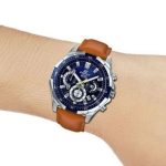 ساعة جلد بنى كاسيو اديفيس رجالية كرونوغراف - Image 4