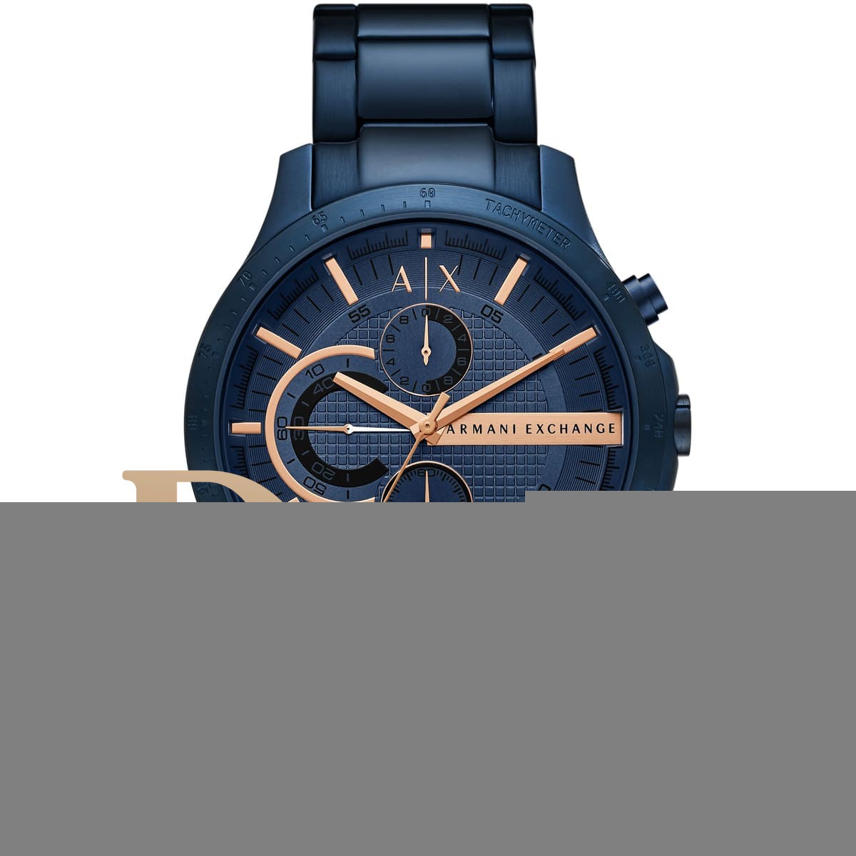 ax2430-armani-exchange-watch-men-blue-dial-stainless-steel-metal-strap-quartz-analog-chronograph-hampton ساعة ارماني اكستشنج رجالي AX2430 - Image 1