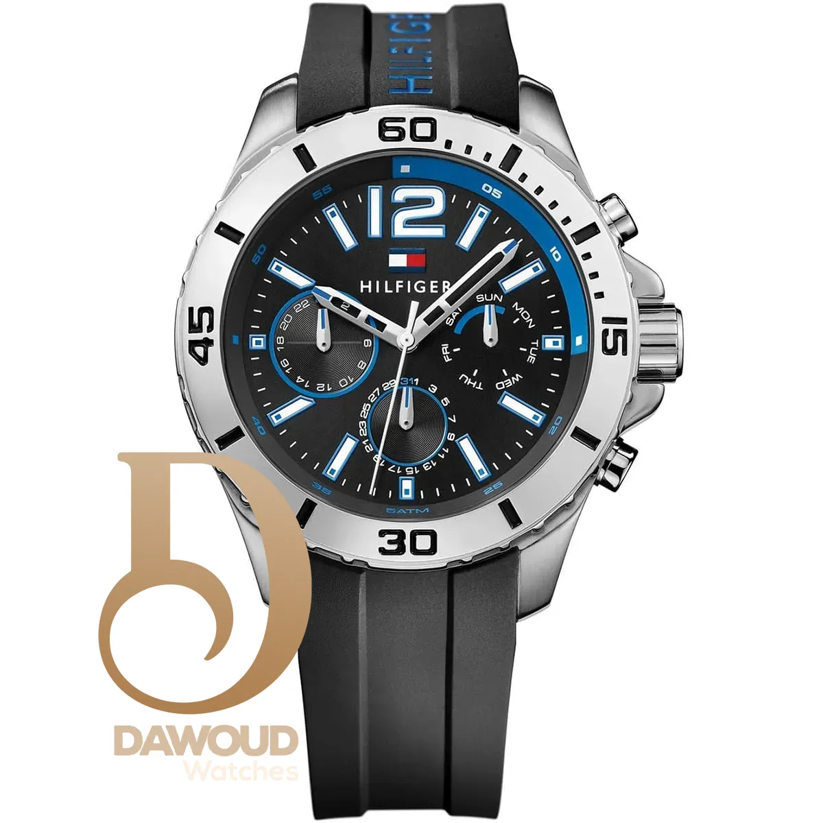 1791143-tommy-hilfiger-watch-5atm-men-black-dial-rubber-strap-quartz-battery-analog-nolan 1791143