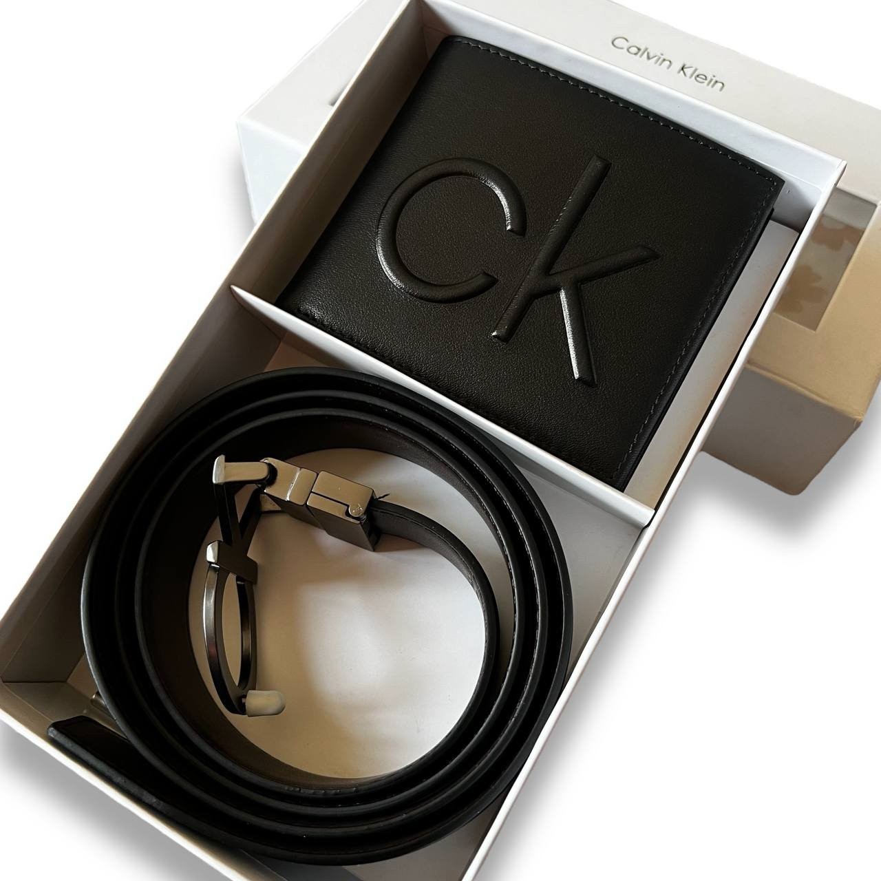 Men's Calvin Klein wallet and belt set طقم محفظة وحزام كالفن كلاين رجالي