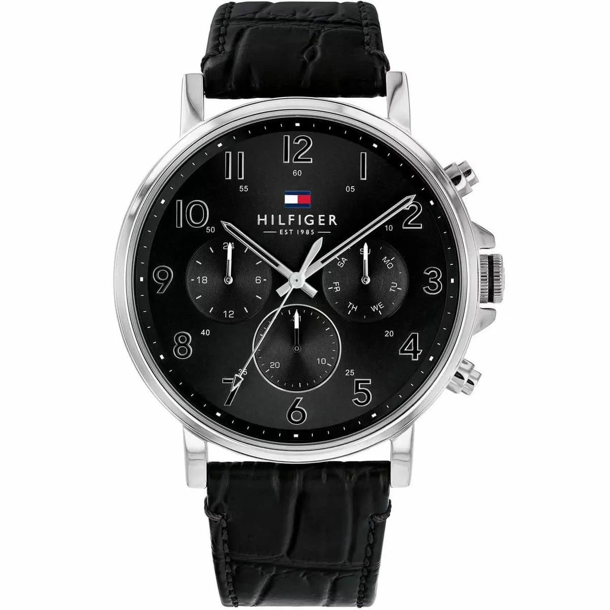 1710381-tommy-hilfiger-watch-men-black-leather-daniel ساعة تومي هيلفيغر للرجال 1710381 - الصورة 1