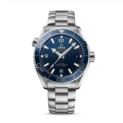 ساعه من007 OMEGA بلون مينا كحلي وسير فضي من الستانليس ستيل