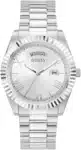 GUESS Watch for Men, Japanese Quartz Movement, Analog Display, Silver Stainless Steel Strap-GW0265G6