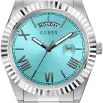 GUESS Gents Silver Tone Stainless Steel Bracelet Watch (Model: GW0265G11), Silver, Classic