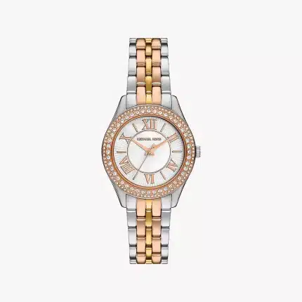 Michael Kors Women's Silver/Gold Watch, Silver Dial | Mk4846