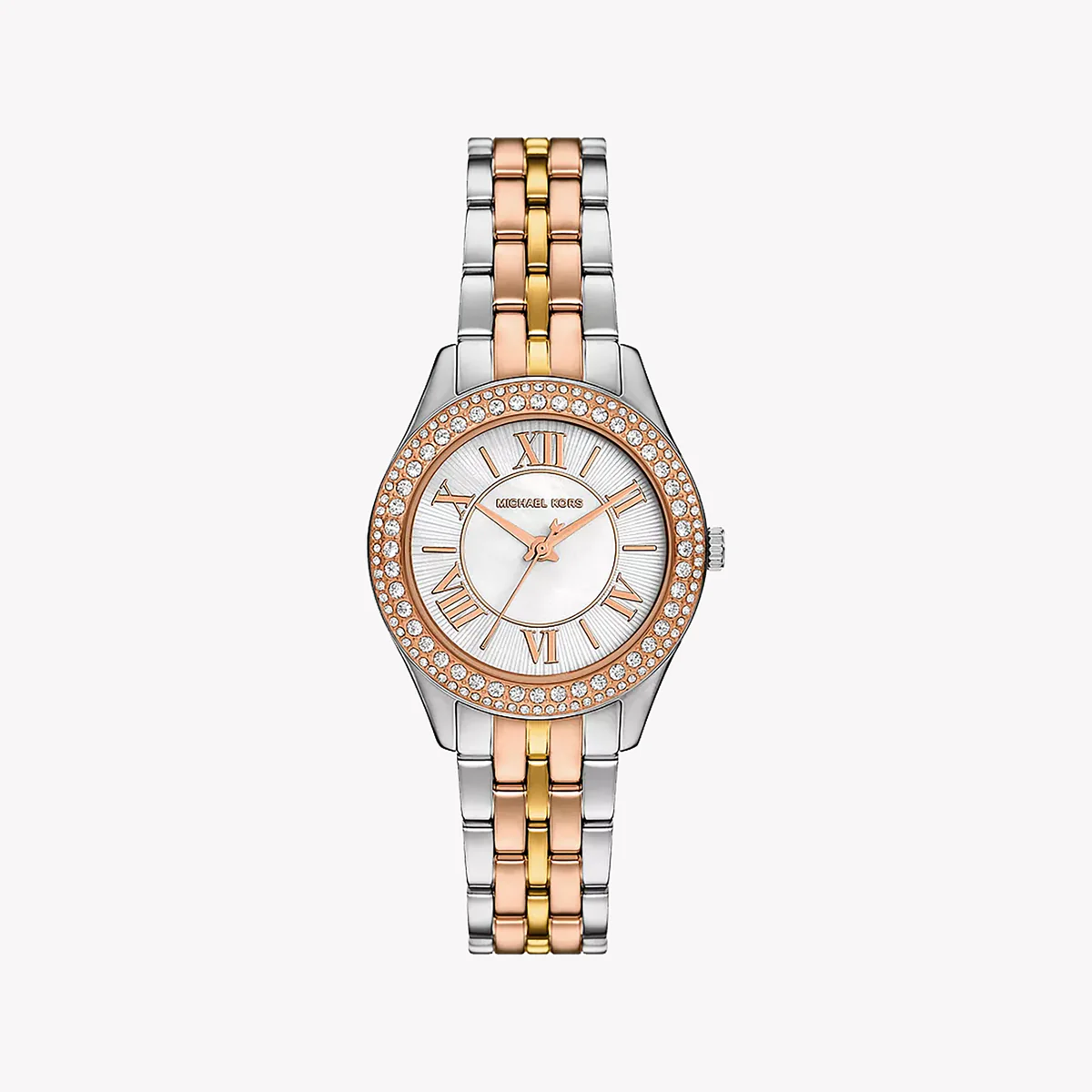 71e57e7a-a563-422f-9721-e2513ca58d53 Michael Kors Women's Silver/Gold Watch, Silver Dial | Mk4846 - Image 1