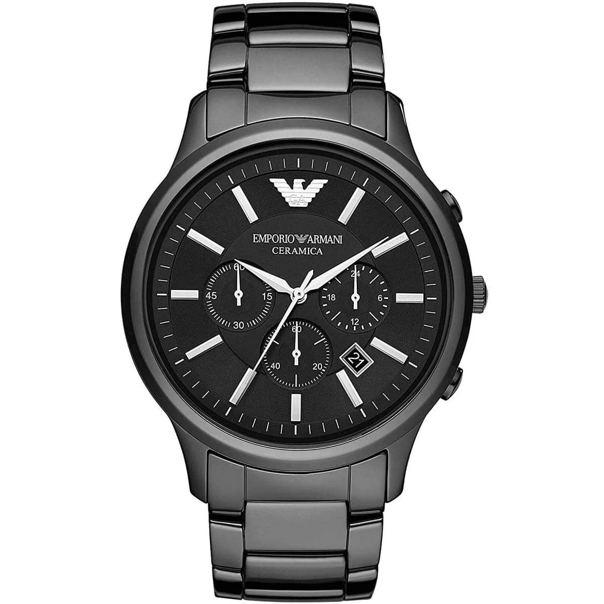 ar1452-emporio-armani-watch-men-black-ceramic-ceramica ساعة امبوريو ارماني للرجال AR1452 - Image 1