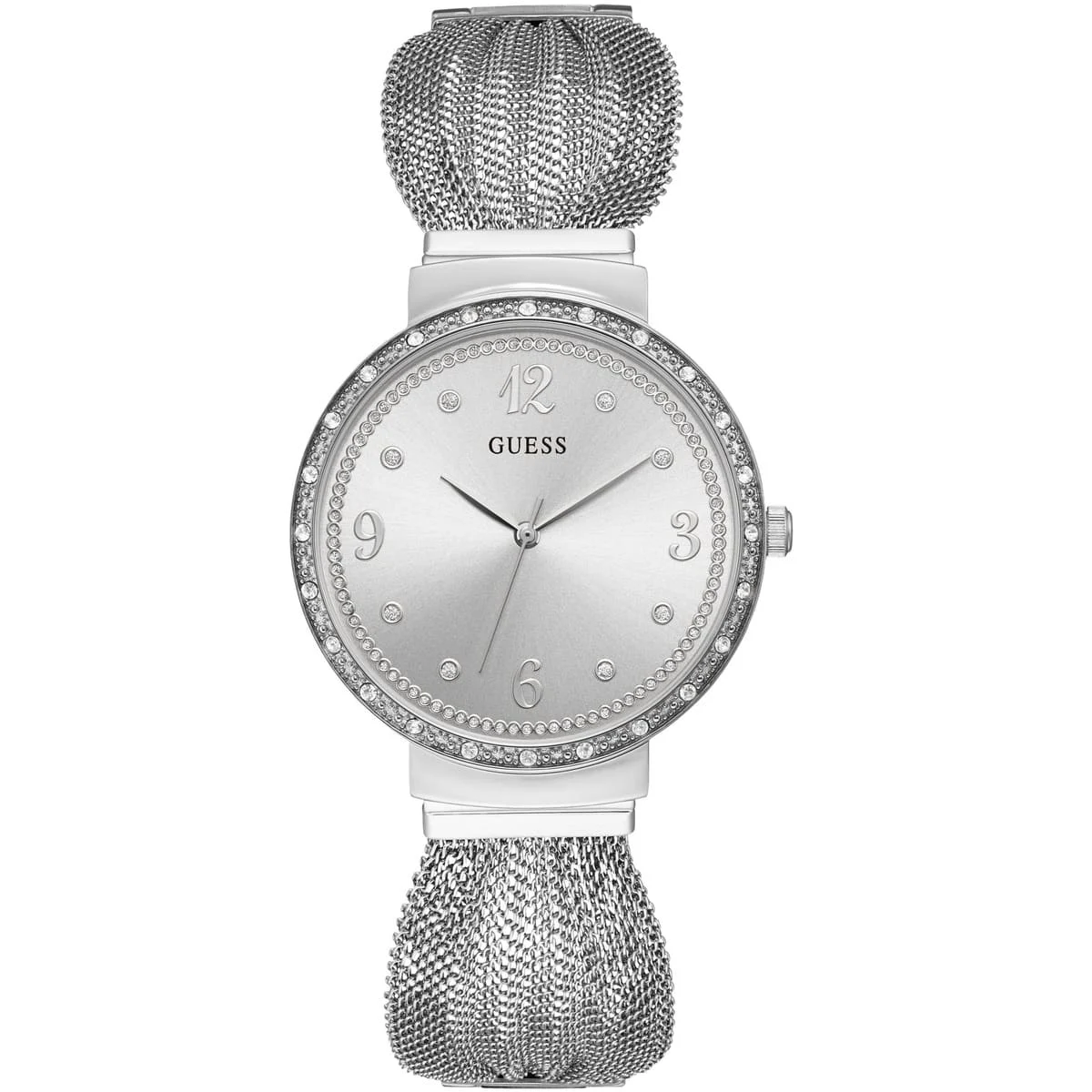 w1083l1-guess-watch-women-silver-metal-chiffon ساعة جيس للنساء W1083L1 - Image 1