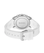 ⁦BOSS Strike Qtz Fashion Chrono Blue Round Dial Men's Watch|White Silicone Material|White Color Band - 1514238⁩ - الصورة ⁦2⁩