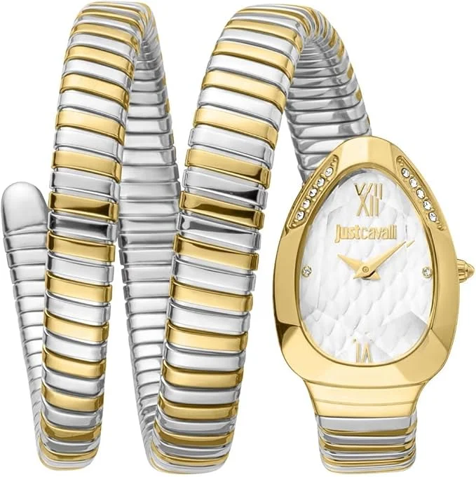 61Y6fWizdNL._AC_SX679_ Just CavalliGlam Evo 9 Family Glam Watch for Women JC1L224M0065 - الصورة 1