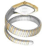 ⁦Just Cavalli Women Watch, Rose Gold Color Case, Silver Dial, Two Tone Silver & Rose Gold Color Metal Bracelet, 2 Hands, 3 ATM⁩ - الصورة ⁦3⁩