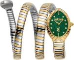 Just Cavalli Signature Snake Womens Stainless Steel Silver & Gold Color Two Tone Watch - JC1L323M0055