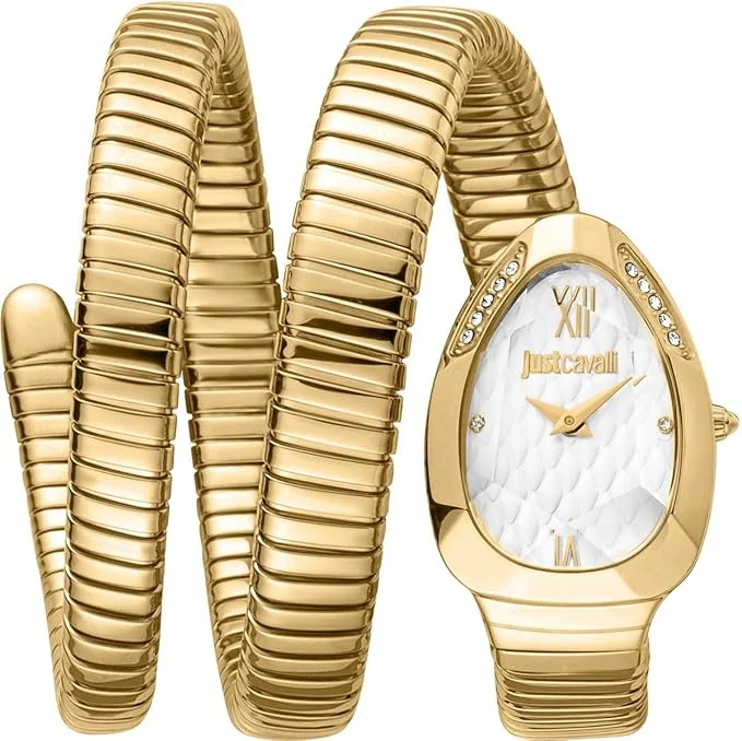 71HZ8ToAVnL._AC_SX679_ Just Cavalli Women Analog WatchGold-JC1L224M0035 - الصورة 1