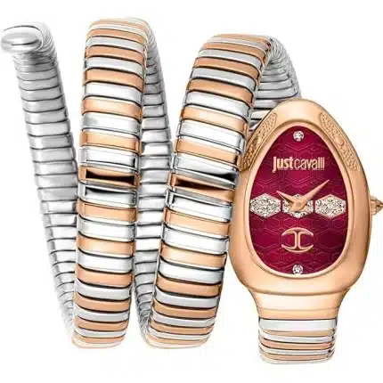 Just Cavalli Analog Multicolor Band Red Dial Watch For Women-JC1L232M0065