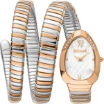 Just Cavalli Women Watch, Two Tone Silver & Rose Gold Color Metal Bracelet, 3 ATM, JC1L224M0085