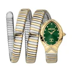 ⁦Just Cavalli Signature Snake Womens Stainless Steel Silver & Gold Color Two Tone Watch - JC1L323M0055⁩ - الصورة ⁦2⁩