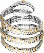 ⁦Just Cavalli Signature Snake Womens Stainless Steel Silver & Gold Color Two Tone Watch - JC1L323M0055⁩ - الصورة ⁦6⁩