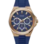 Guess Men's 46mm Rose PVD Quartz Watch GW0799G2