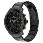 TOMMY HILFIGER MEN'S BLACK DIAL IONIC PLATED BLACK STEEL BRACELET WATCH - 1710685 - Image 2