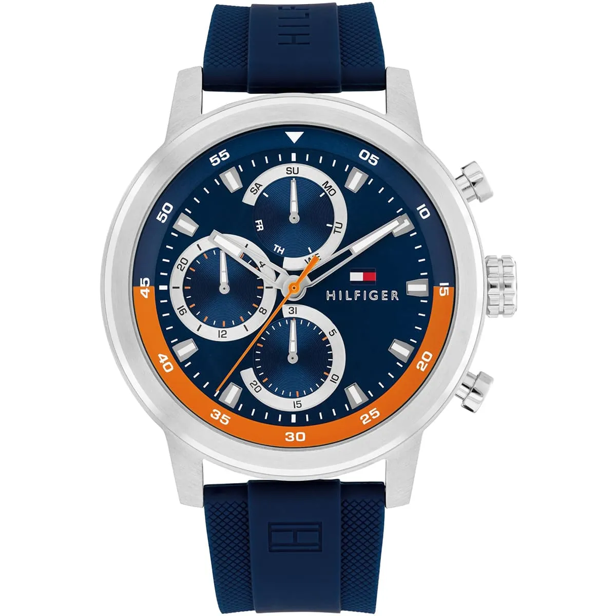 1792177-tommy-hilfiger-watch-men-blue-dial-rubber-strap-quartz-analog-rocky ساعة تومي هيلفيغر للرجال 1792177 - Image 1