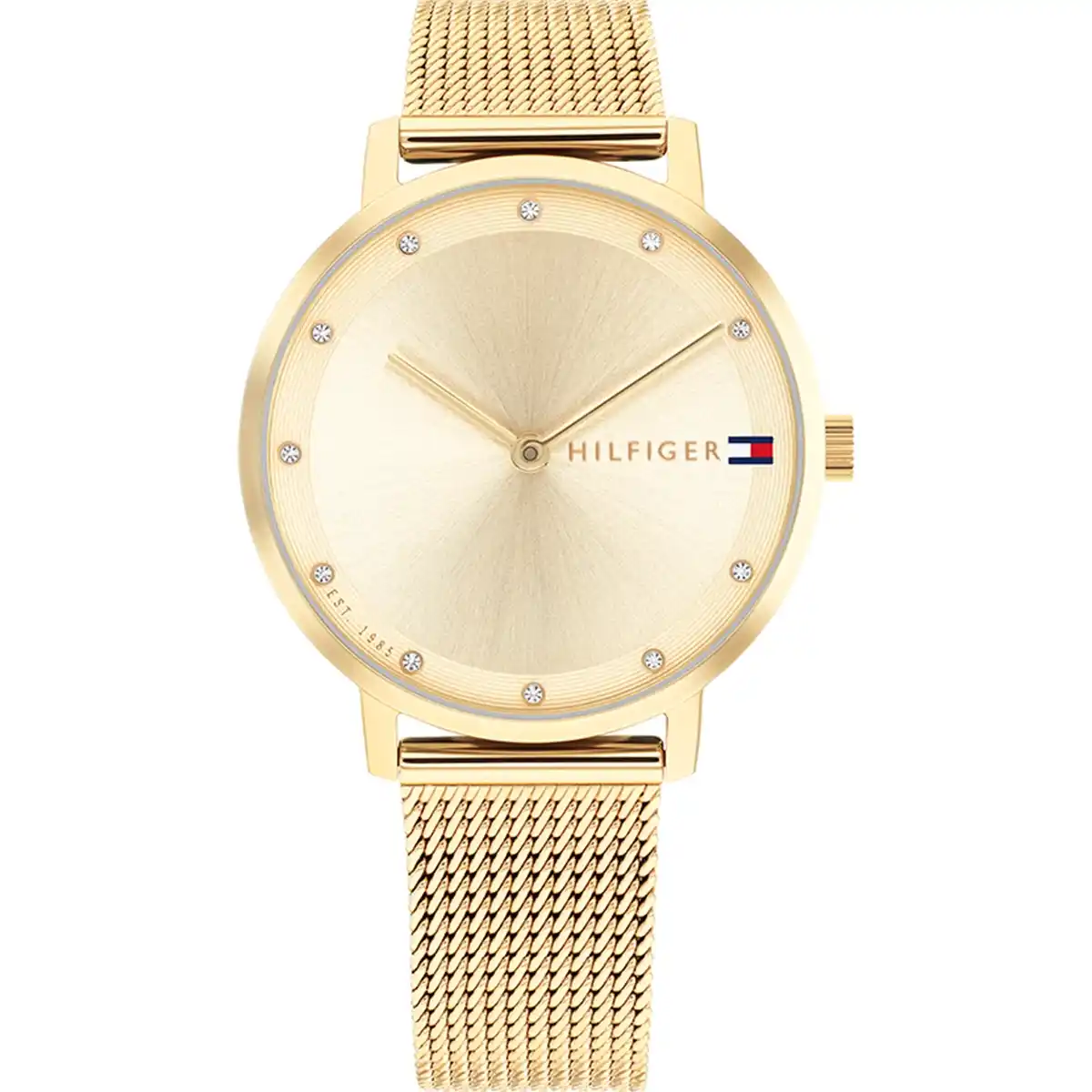 1782728 original tommy hilfiger women watch pippa gold dial mrytal mesh strap in egypt