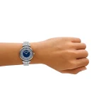 ⁦Emporio Armani Stainless Steel Analog Blue Dial Women's Watch-Ar11627, Band Color:Silver⁩ - الصورة ⁦4⁩