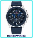 Tommy Hilfiger 1710687 Men's Multifunction Analogue Quartz Watch with Silicone Strap Storm Blue