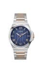 Vinyl Men’s Two Tone Silver Tone Analog Quartz Stainless Steel Watch GW0789G4 - 44mm