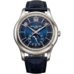 ساعة باتيك فيليب Patek Philippe رجالي بميناء أزرق وتقويم سنوي