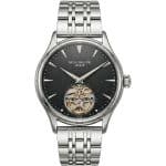 ساعة باتيك فيليب Patek Philippe رجالي بميناء أسود ونافذة مكشوفة
